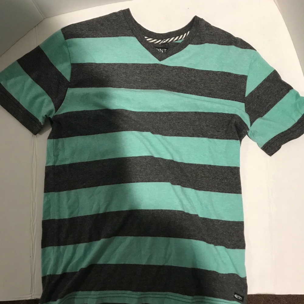 Mint and grey shirt